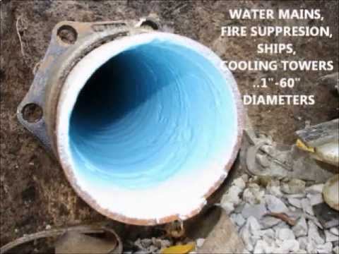 Water Main Spray-On Epoxy Pipe Lining - Trenchless Epoxy Pipe Lining Sewer  Drain Replacement Repair