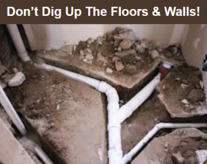 don't dig up floors for pipe replacement