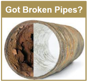 got broken pipes needing pipe lining